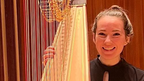 Page Header photo of Catherine Caton, Lecturer in Music (harp)