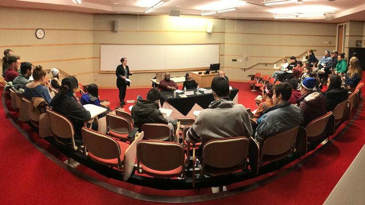 Professor of Art Rebecca Murtaugh moderated a panel discussion on