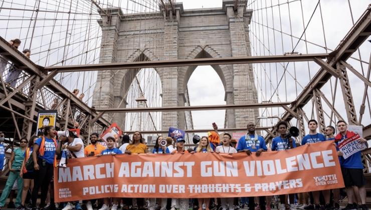 Felix Tager ’23, an organizer for March For Our Lives New York, was among the June 11 march participants.