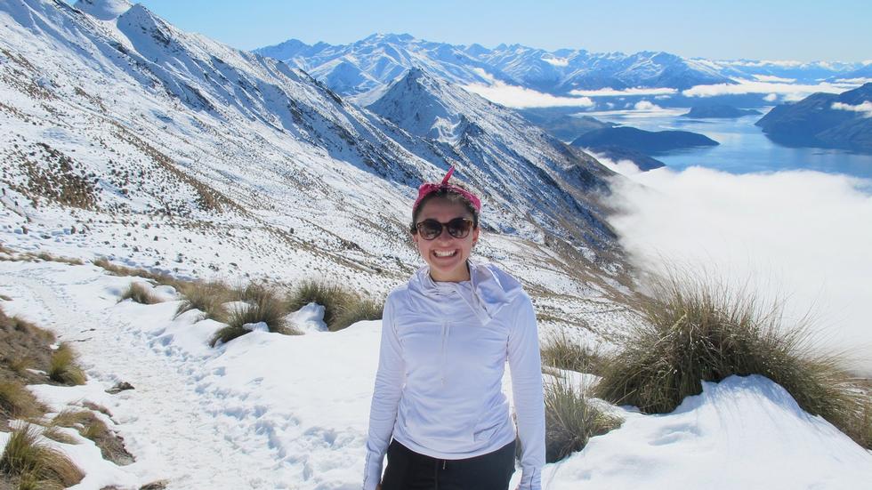 Irina Rojas '18 during her semester abroad in New Zealand.