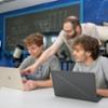 John Fitzgerald &rsquo;27, Associate Professor of Instruction for Physics Adam Lark, and Marcus Raabe &rsquo;27