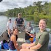 From left, Ryan Means (Coastal Plains Institute), Roger Portell (Florida Museum of Natural History), Rocio Rodriguez '28, G. Harley Means (Florida Geological Survey) Kristopher Kusnerik (Hamilton), Paige Wielgus '28 and Lexi Groff '29.