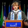 Jun Reiss &rsquo;26 speaks at Commencement