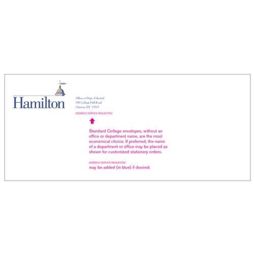 Graphic Identity Stationery Hamilton College