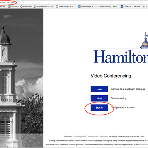 Resource Center Getting Started With Zoom Hamilton College