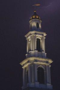 Hamilton Chapel at night