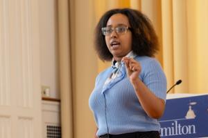Amaris Martins &rsquo;26 won The McKinney Prize for the speech "'Special' Treatment: How Experiences of Stigma Impacts the Student Identity of Those With ADHD."