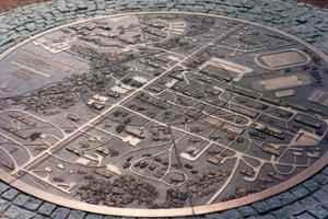 Bronze Hamilton Campus Map