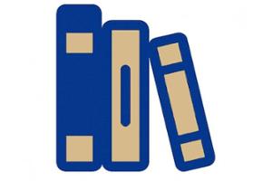 Guides & Tutorials - Icon of three books standing next to each other 
