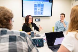 Heather Hage and students