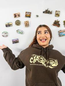 NOW: Representing her journey, Siddiqui collected magnets from all the cities she visited while studying abroad.