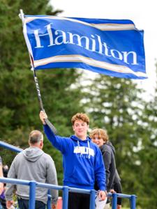 Supporters watch the Continentals take on Amherst College  during Family Weekend.
