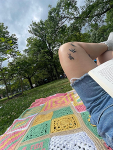 Relaxing in Battery Park