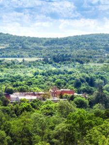 An aerial view of the Village of Clinton.