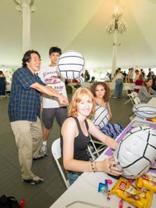 The Volleyball Club recruits new members at the fall Club Fair.