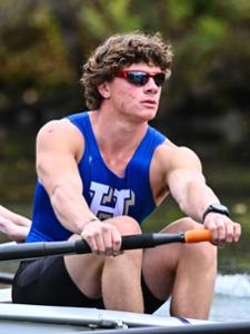 Aksel Moon &rsquo;29 was the only first-year student selected to the 2026 NESCAC Men's Rowing All-Conference Team.