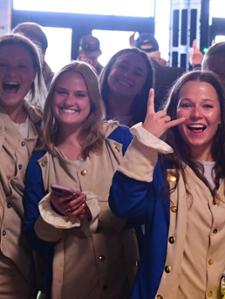 Hamilton College fans in costume