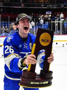 NCAA trophy celebration