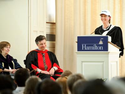 Mary Evans ’82 at Class & Charter Day