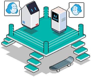 Battle bots illustration