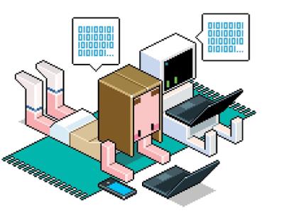 illustration laptop buddies