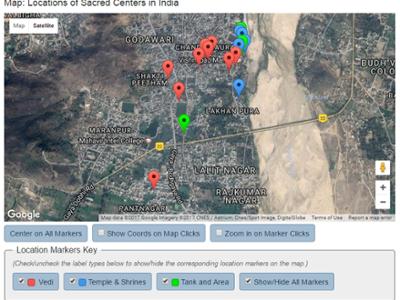 Sacred Center in India Map