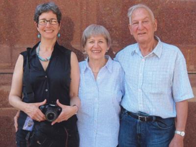 Naomi Guttman with her parents