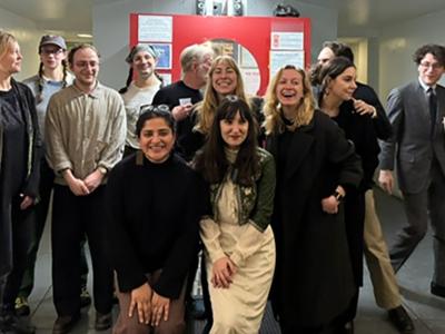 Alumni group photo at Anthology Film Archives