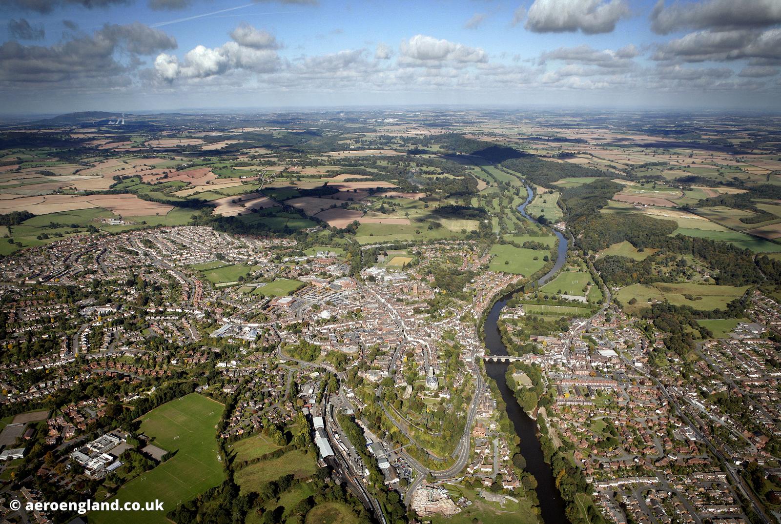 aeroengland aerial photograph of Bridgnorth Shropshire England UK