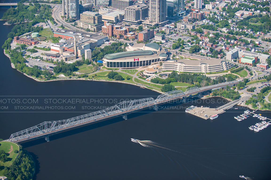 Aerial Photo Alexandra Bridge, OttawaGatineau