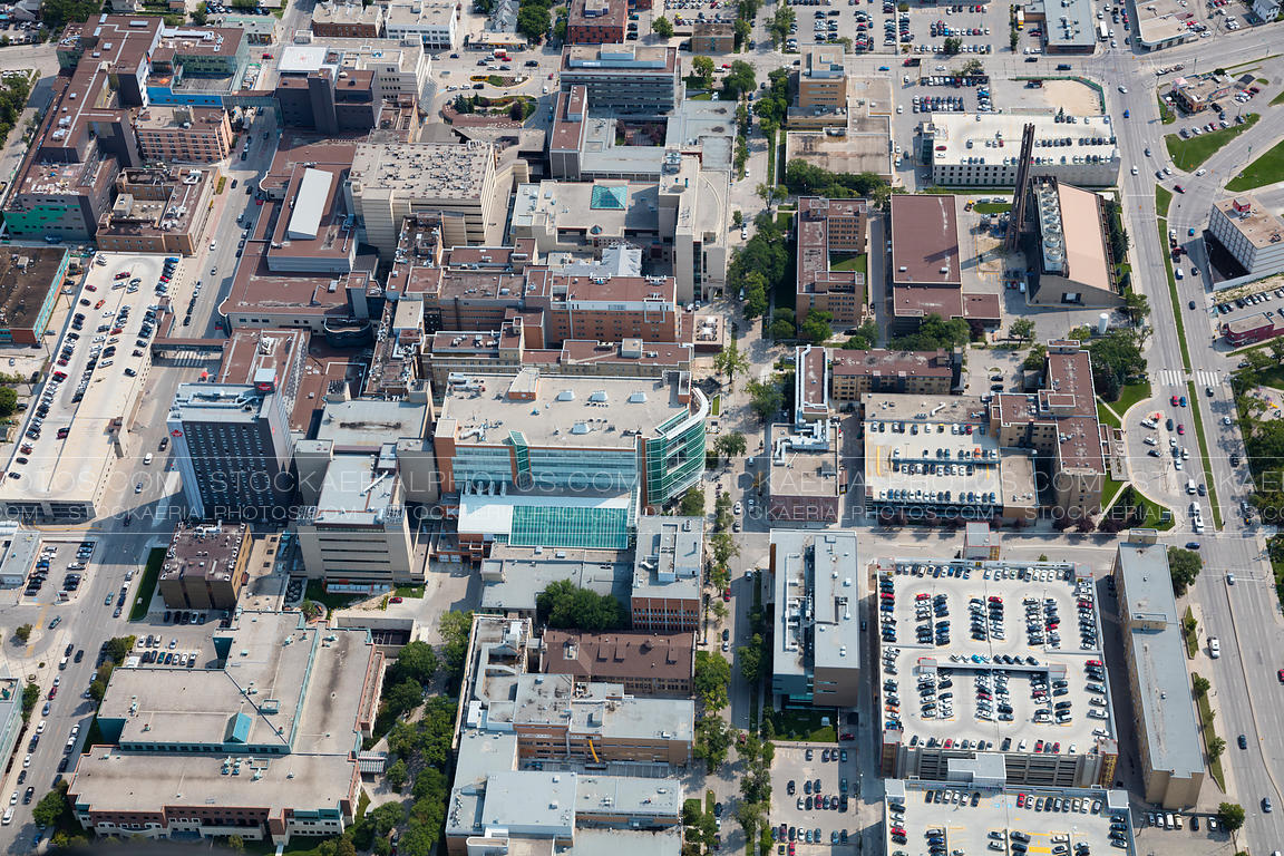 Aerial Photo Health Sciences Centre, Winnipeg
