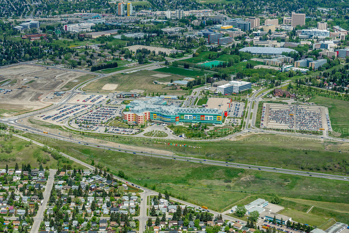 Aerial Photo Childrens Hospital, Calgary