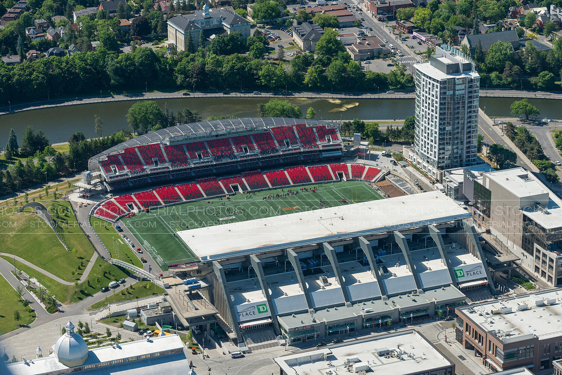 Aerial Photo TD Place Stadium, Ottawa