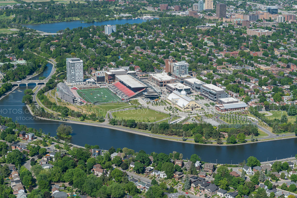 Aerial Photo TD Place Stadium, Ottawa
