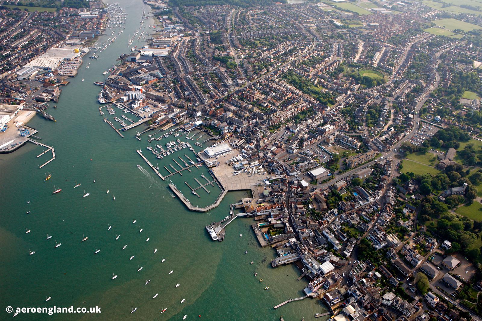 aeroengland aerial photograph of the Cowes Isle of Wight England UK