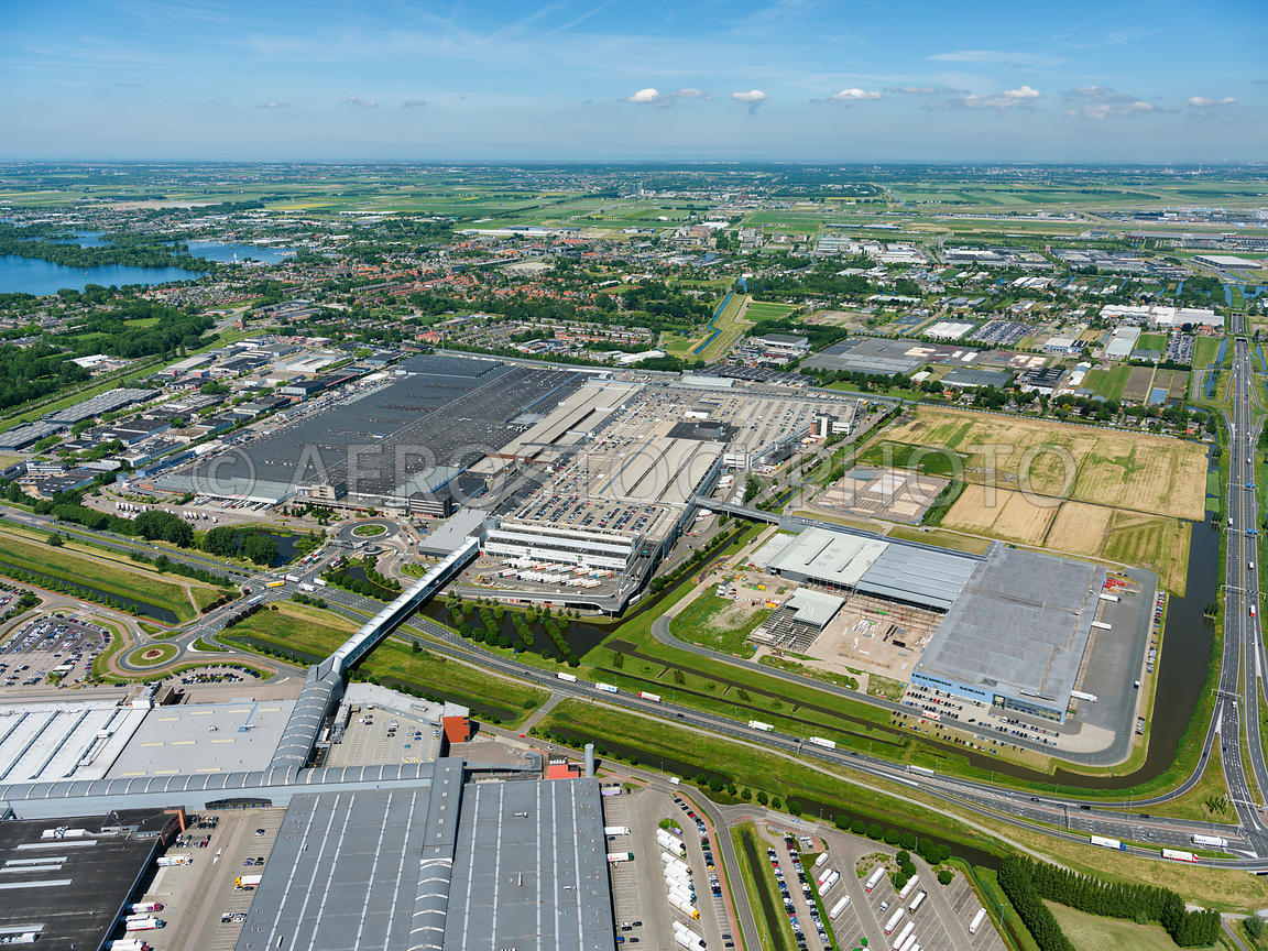 aerial view Royal FloraHolland Aalsmeer or Aalsmeer Flower Auction
