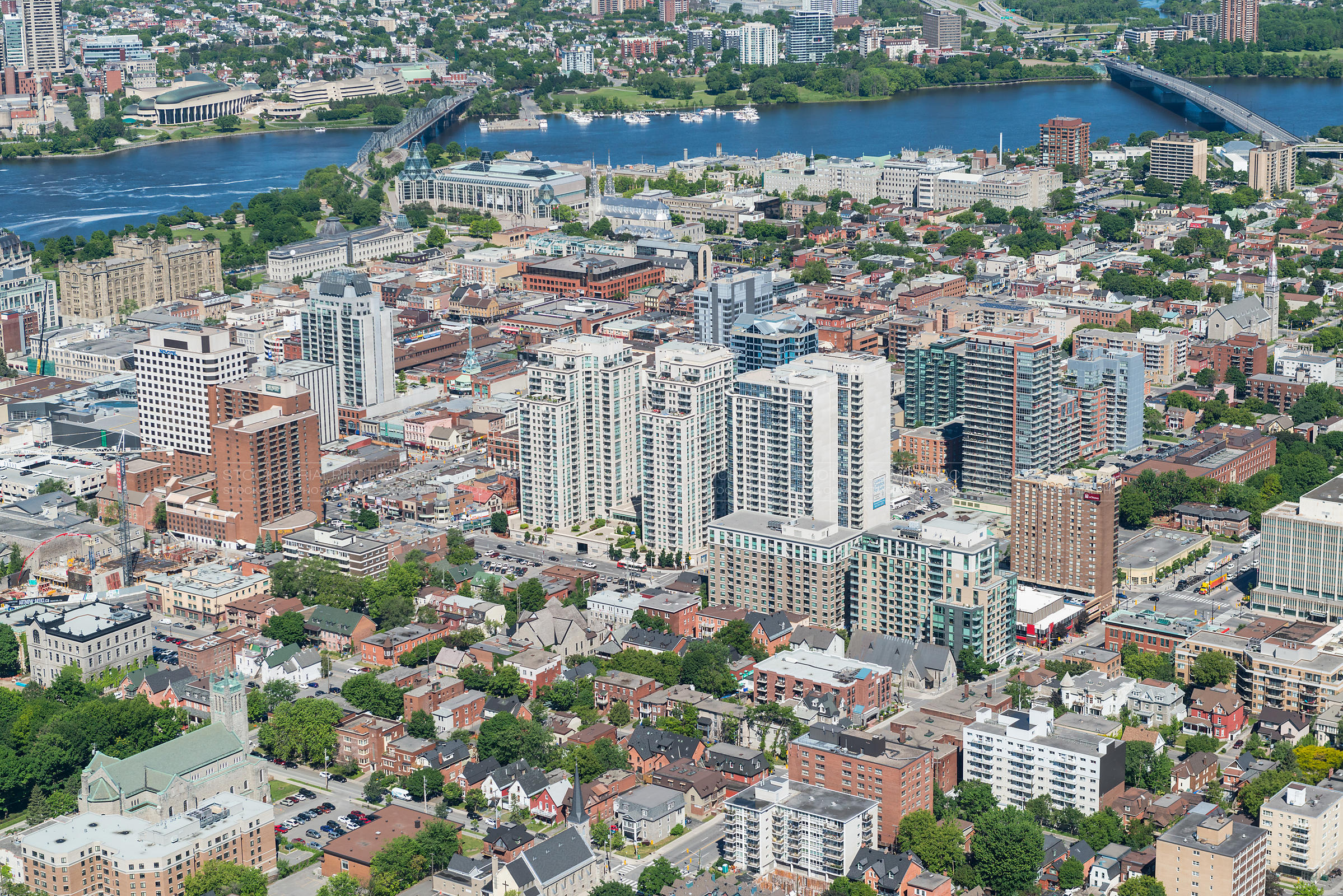 Aerial Photo Downtown Ottawa