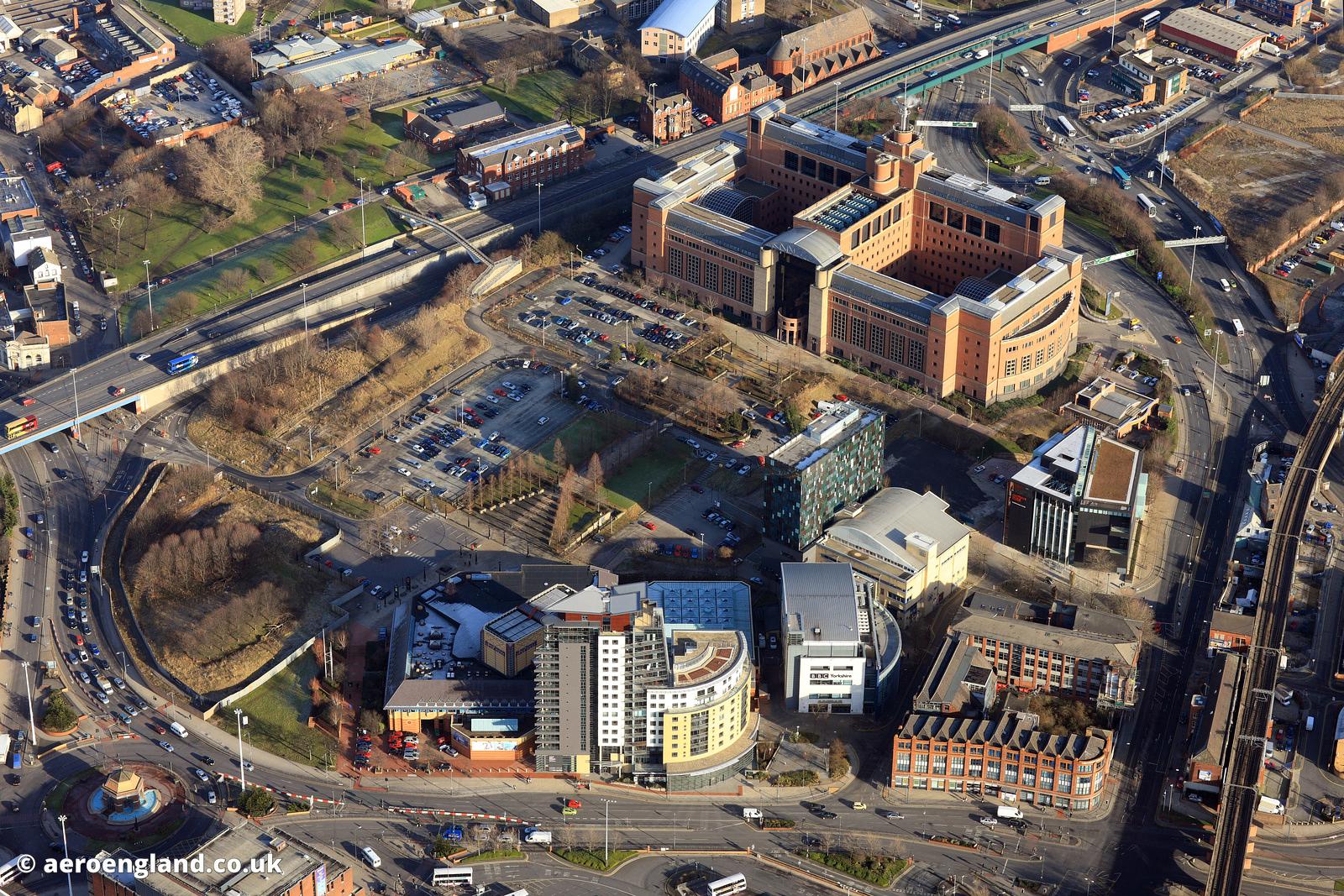 aeroengland aerial photograph of Leeds Quarry Hill
