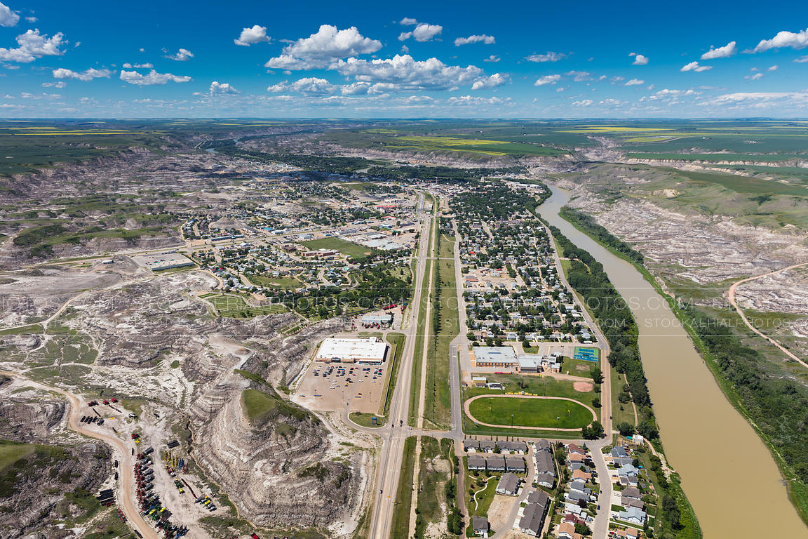 Aerial Photo Drumheller, Alberta