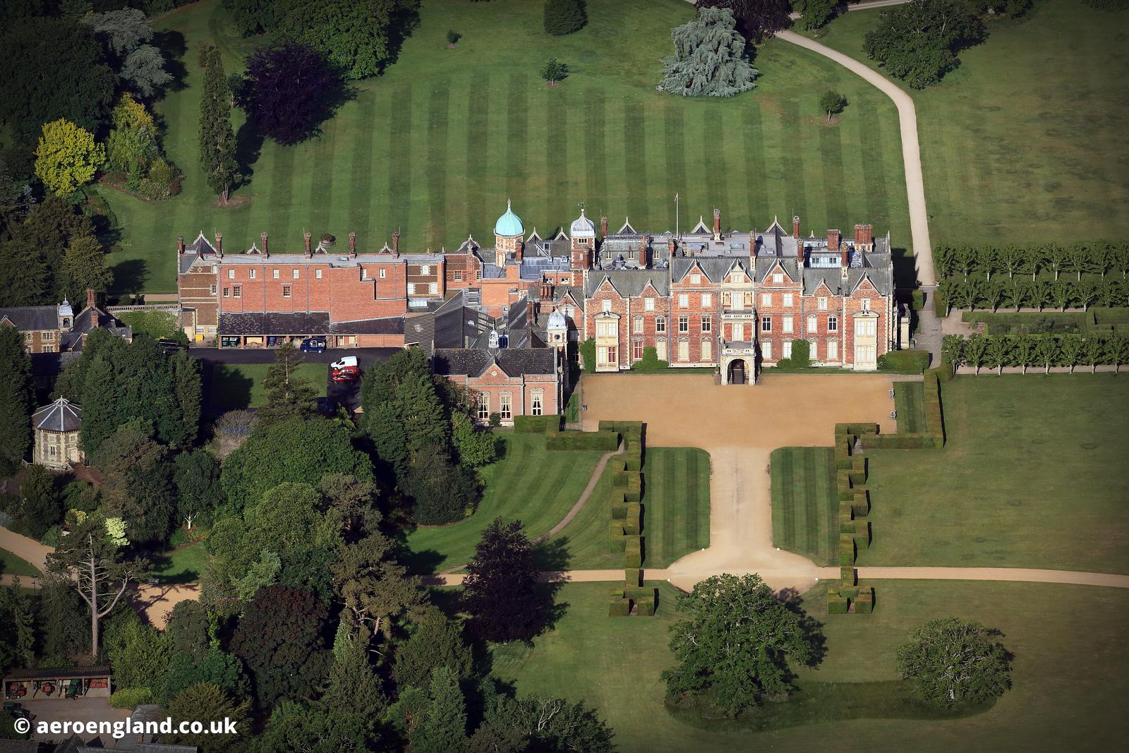 aeroengland aerial photograph of Sandringham House, Sandringham