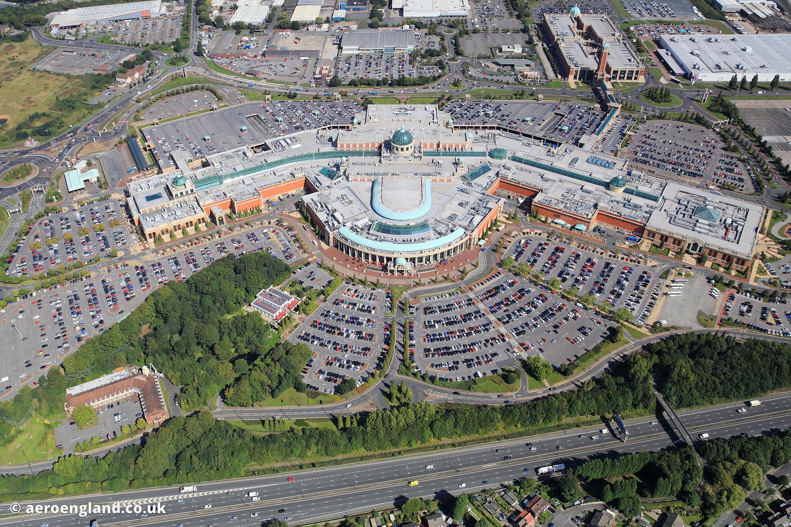 aeroengland aerial photograph of the Trafford Centre in Dumplington