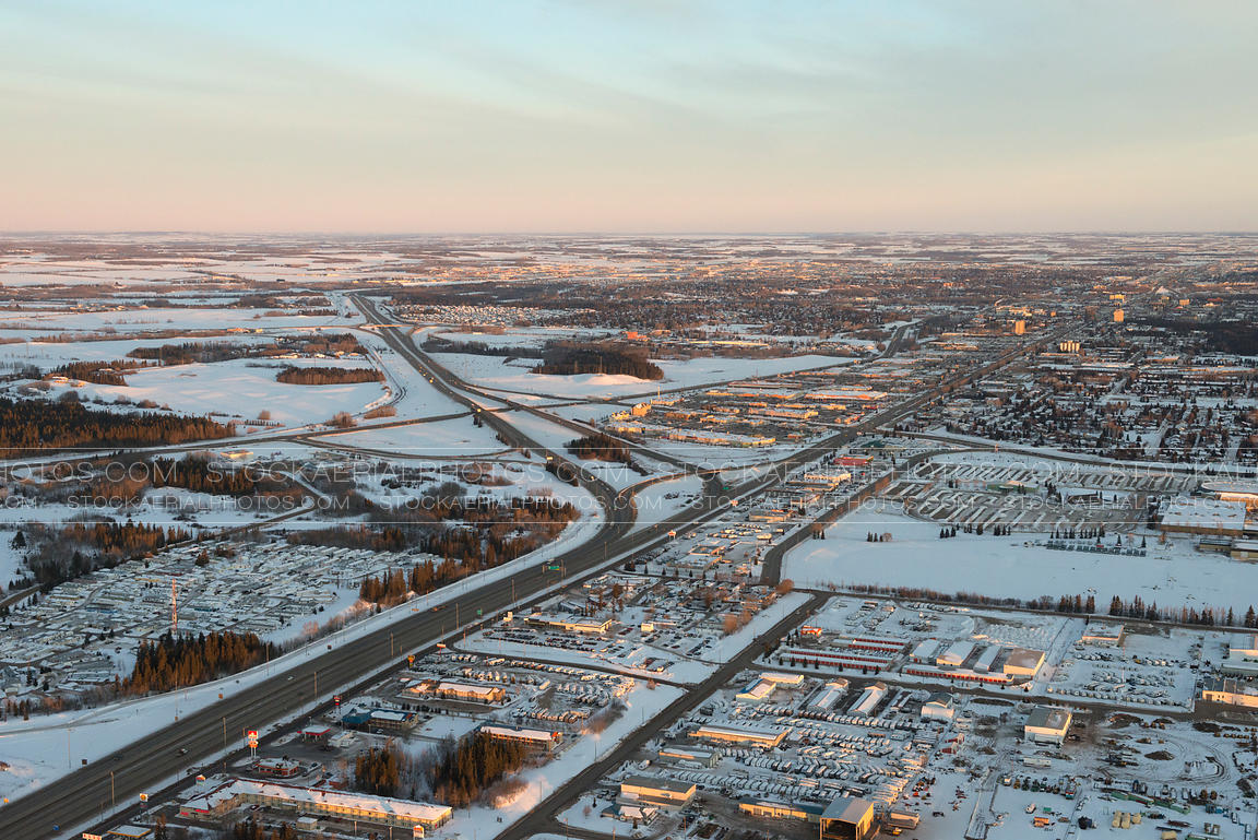 Aerial Photo Red Deer Highway Bypass