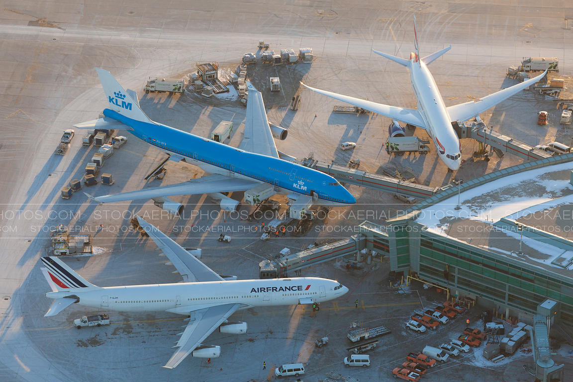 Aerial Photo Air France, KLM, British Airways