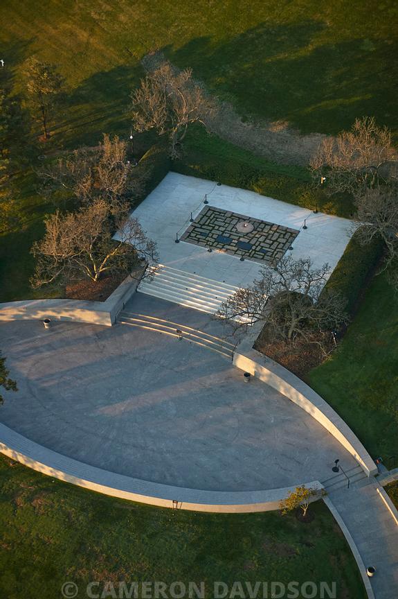 Aerial Stock Aerial photograph of the John F. Kennedy Memorial at