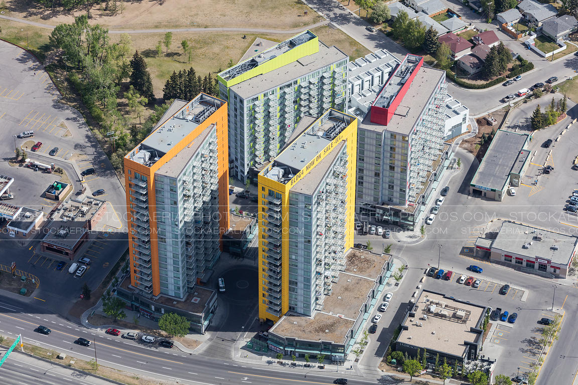 Aerial Photo University City Condos, Calgary