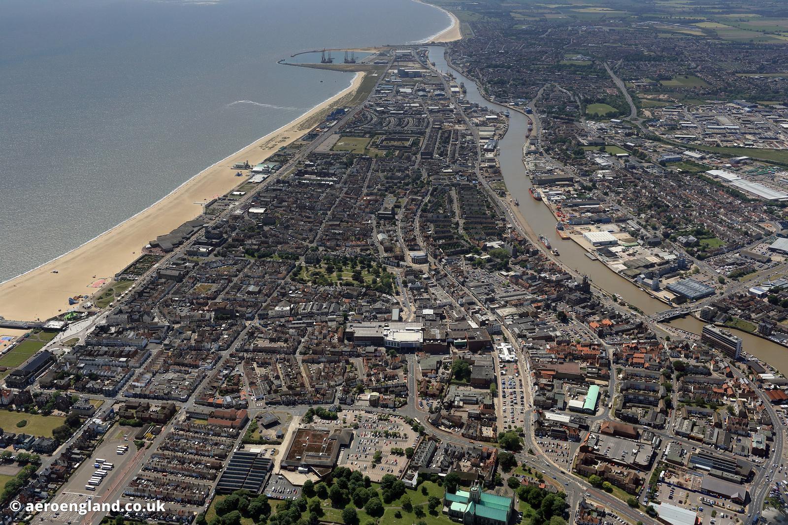 aeroengland aerial photograph of Great Yarmouth Norfolk England UK