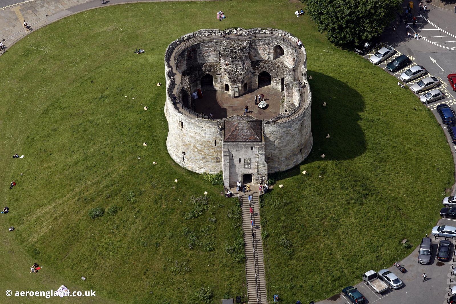 aeroengland aerial photograph of Clifford's Tower, York Castle