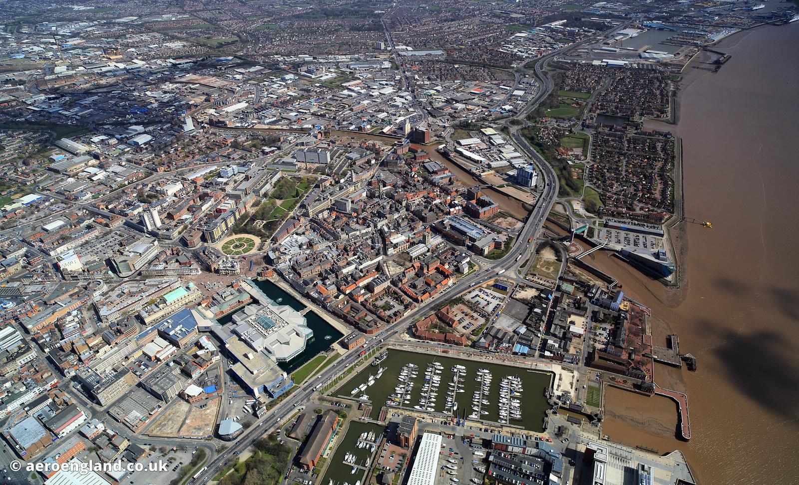 aeroengland Kingston upon Hull England UK aerial photograph showing