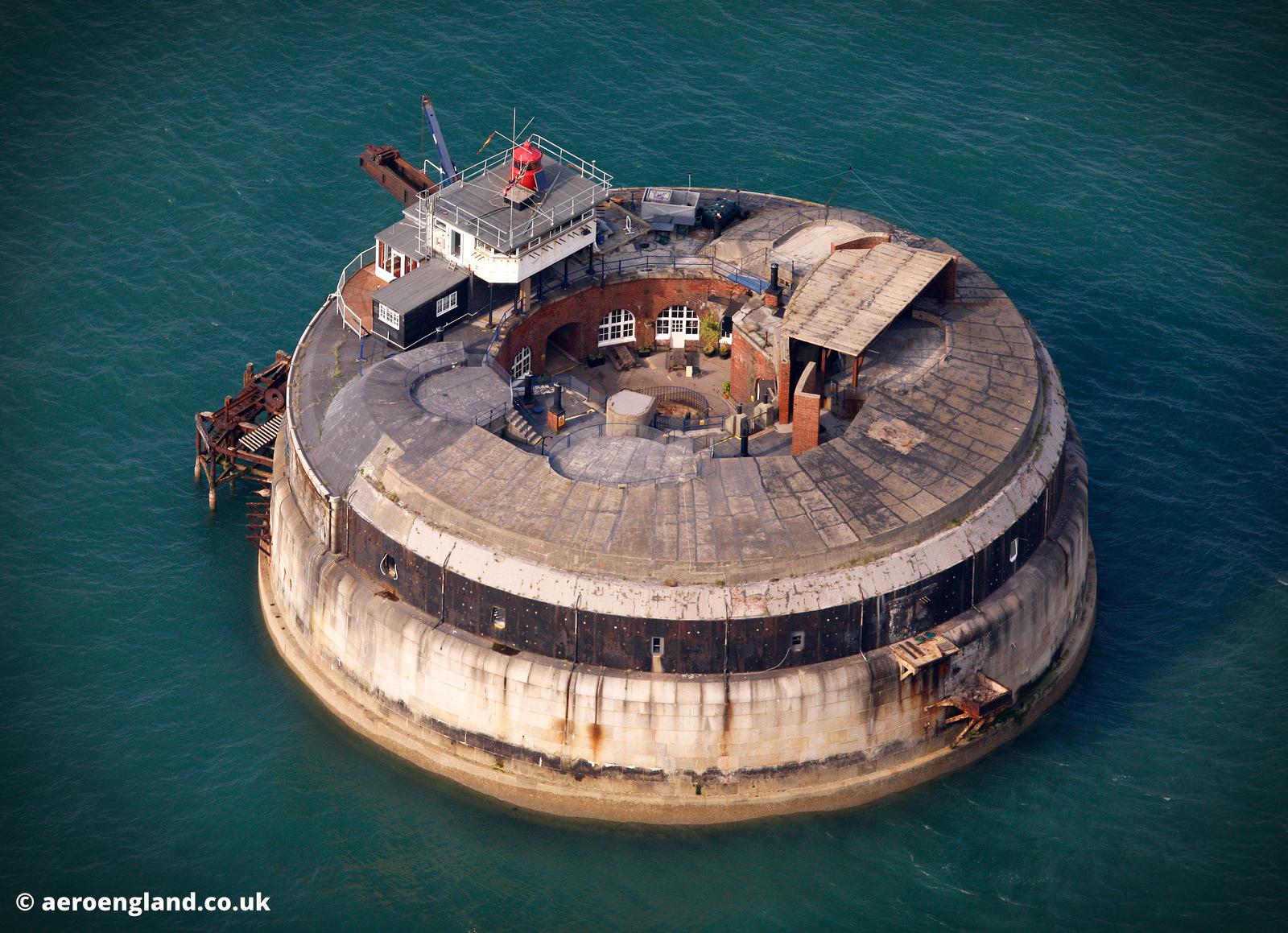 aeroengland aerial photograph of Spitbank Fort in the Solent