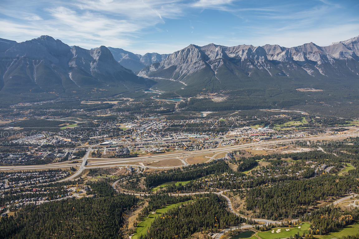 Aerial Photo Canmore, Alberta